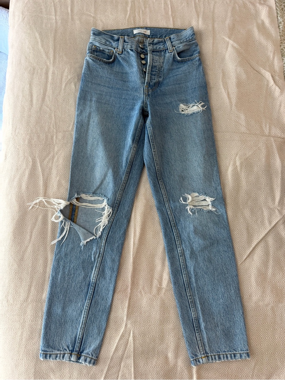 Annie Bing Straight-Leg Light Blue Women's Jeans - Picture 2 of 3